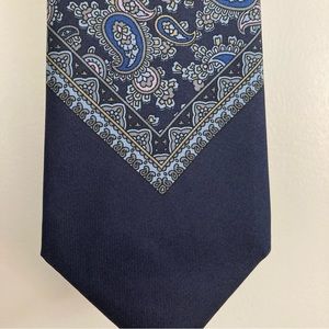 DON LOPER BEVERLY HILLS blue with paisley design tie